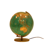 Wereldbol Met Licht Van Columbus Duo Erdglobe Duitsland,1970
