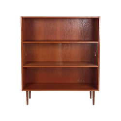 Vintage Teak Houten Wandkastje | Vitrinekast Boeken Deens