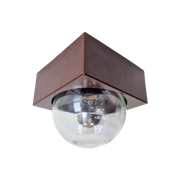 Vintage Plafondlamp Space Age Glas Mid Century ‘60 Lamp