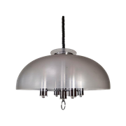 Vintage Doria Leuchten Lucite Dome Hanglamp