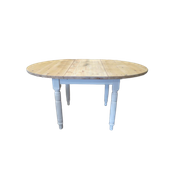 Prachtige Witte Ronde Uitschuifbare Eettafel 110 -150 Cm