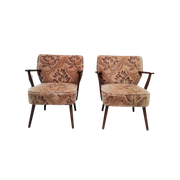 Twee Mid Century Cocktailfauteuils | Vintage - Set 2 Stoelen