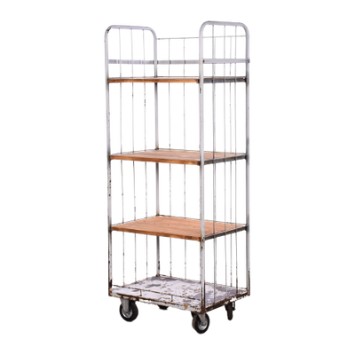 Vintage Rolstelling / Rolcontainer | Oud Winkelrek| Industriele ...