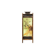 Beschilderd Glazen Paneel In Bamboe Frame Iii