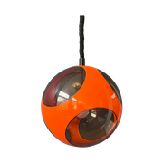Mid Century Oranje 'Bug Eye' Massive Hanglamp / Space Age Light Fixture Door Luigi Colani