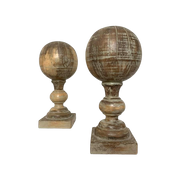 2X Decoratie Bol Baluster Landelijk