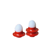 Vintage Red Space Egg Cups