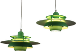 Mooie Groen-Scandinavische Hanglamp *** Denemarken 1980 *** Type 4171
