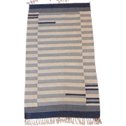 Kl47 Vintage Kleedje Blauw Crème Streep 150/86