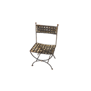 Kleinmeubilair: Zware Smeedijzeren Tuinstoelen, 4 Stuks.