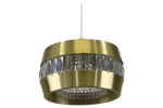 Great Looking Retro Pendant Lamp In Messing And Glass *** Mid Century *** Sandinavian Design Ligh