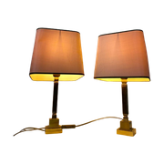 Set Van 2 Vintage 'Gouden' Tafellampen