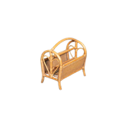 Bohemian Rieten Lectuurmand, Vintage Magazine Rack Sixties