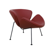 Orange Slice Lounge Chair F437 In Leather By Pierre Paulin For Artifort