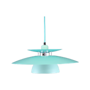 Unieke Blauw Gekleurde Deense Design Lamp *** Volledig Gerestaureerd *** 1990'S *** Blauwe Nordic