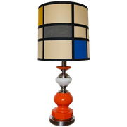 Mcm Oranje & Chromen Tafellamp
