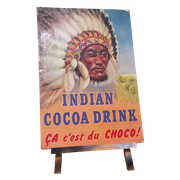 Belgisch Reclamekarton Voor Indian Cocoa Drink