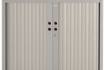 Gispen Roldeurkast, 72 X 80, Aluminium, Incl. 1 Legbord