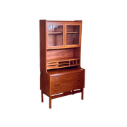 Dyrlund Vintage Vitrinekast Secretair Ladenkast Teak Jr 60