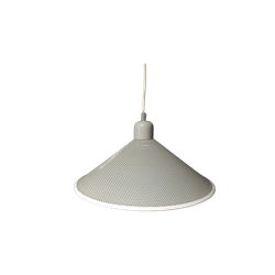 Mathieu Matégot, Pilastro Style Hanglamp. Lichtgrijs Geperforeerd Metaal
