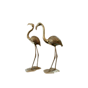 Messing Flamingo'S Flamigo Vogels Vogel Gilde Handwerk Vintage