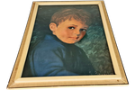 Giovanni Bragolin - Print Op Cardboard - Jongen Met Traan - Vintage - 70'S