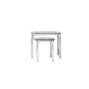 Set Nesting Tables Glas Chrome