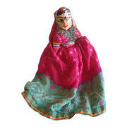 Kleurrijke Marionet Pop Uit India 2 Zijdig ( Man Én Vrouw)
