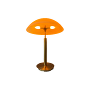 Postmoderne Mushroom Tafellamp - Art Nouveau Glazen Tafellamp - Metalen Bureaulamp