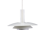 Great Looking White Nordic Style Pendant Lamp | 1980S Lamp | Scandinavian Design | Mid Century