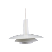 Great Looking White Nordic Style Pendant Lamp | 1980S Lamp | Scandinavian Design | Mid Century