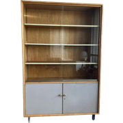 Retro Vintage Mid-Century Vitrinekast,Schoolkast,Winkelkast