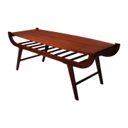 Mid Century Modern Teak Coffee Table With Turnable Top, 1960S