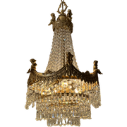 Peris Andreu Kroonluchter Kristal Swarovski Strass Hanglamp Putti