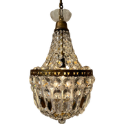 Franse Zakkroonluchter Hanglamp Vintage Retro Hollywood Kristal