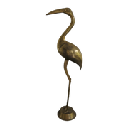 Vintage Xlmessing Vogel Flamingo Kraanvogel Tcm Brass India