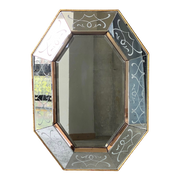 Grote Venetiaanse Trapezium Spiegel 60X82Cm Hollywood Regency