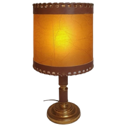 Tafellamp Vintage Met Leer