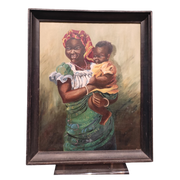 Belgian School (Xx) - African Mother And Child