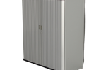 Gispen Roldeurkast, Aluminium, 134 X 120 Cm, Incl. 2 Legborden