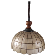 Vintage Hanglamp Schelpenlamp Bruin