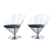 Set Draadstoelen Cone Chair Verner Panton Fritz Hansen 1989 - Tnc3