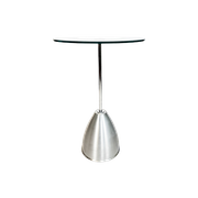 Cascando - Design Minke Van Voorthuizen - Side Table - Glas - Geborsteld Aluminium