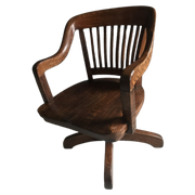 Antieke Amerikaanse Bureaustoel Milwaukee Chair