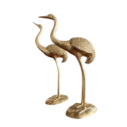 Grote Messing Kraanvogels Kraanvogels Vogels Vintage Prijs/Set