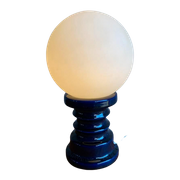Space Age Mushroom Lamp Met Paars Aardewerken Voet