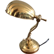 Vintage (Schelp) Lampje Messing, Brass Shell Lamp