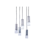 Vintage Cascade Glass En Chromen Hanglamp, 1960S