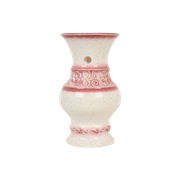 Roze Vintage Vaas West Germany Bloemen Üebelacker Keramik 634-30