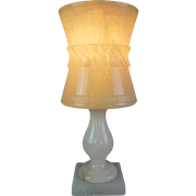 Sfeervolle Franse Albast Marmeren Tafellamp